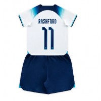 England Marcus Rashford #11 Hjemme Trøje Børn VM 2022 Kortærmet (+ Korte bukser)